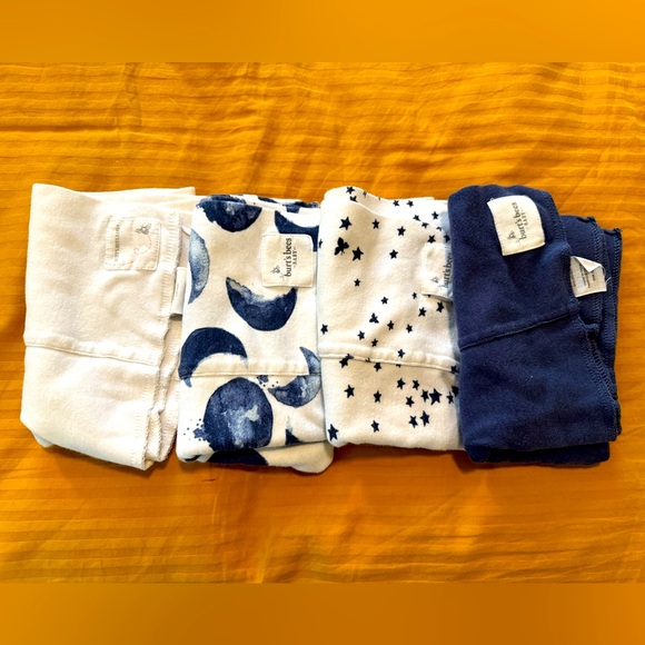 Caden Lane swaddle & Burts Bees burp cloths - Picture 3 of 4